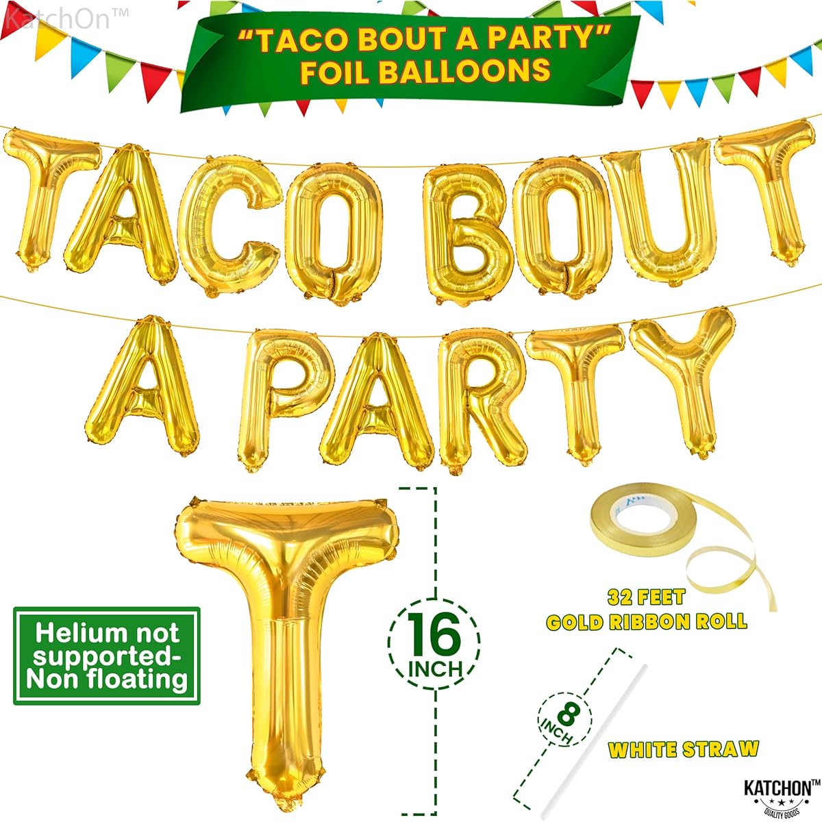 Taco Bout a Party Mix Foil Balloons