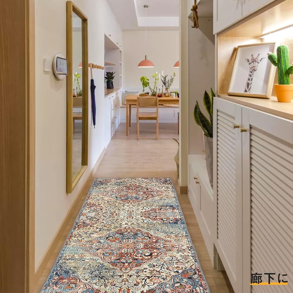 WL&ALLEN Corridor Mat Carefully Selected Fabric [Pattern 8 /80*600] Thickness Approx. 6mm Carpet Pet Mat Stylish Pattern Anti-Slip Corridor Mat Kitchen Mat Soundproofing Mat Entrance Mat Rug