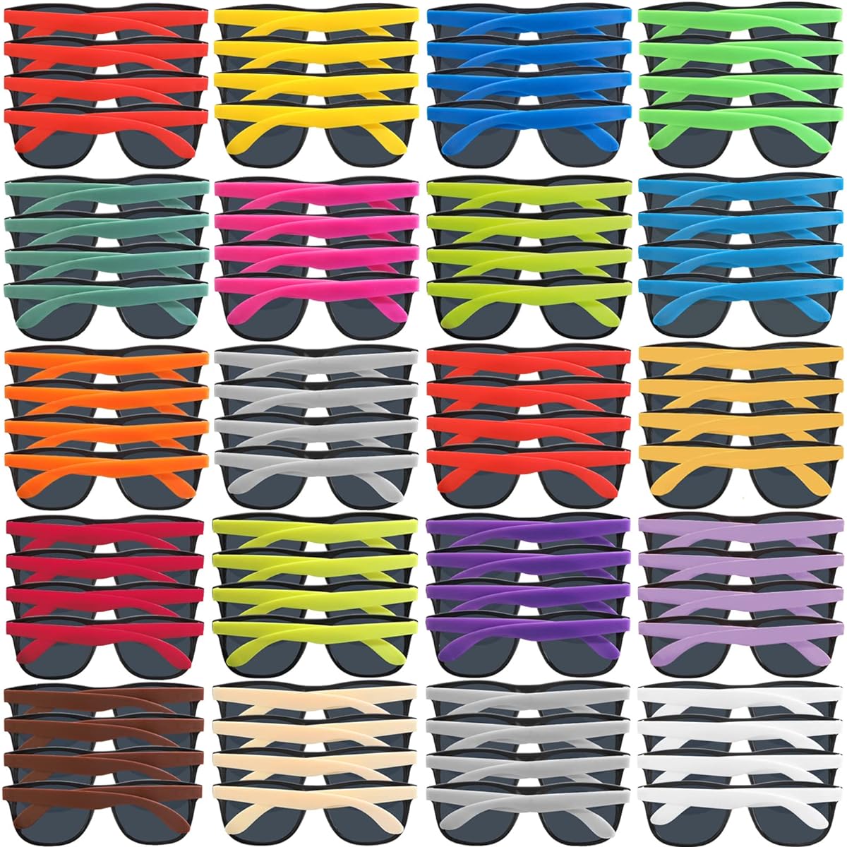ds Sunglasses Party Favors 18 Colors Neon Party Sunglasses Neon Sunglasses Adult Sunglasses Summer Pool Party Beach Party Carnival Birthday Party Graduation Party Goodie Bag Fillers Pack of 72, Red, Yellow, Blue, Green, Purple, Orange, White. , 14.5*14*5