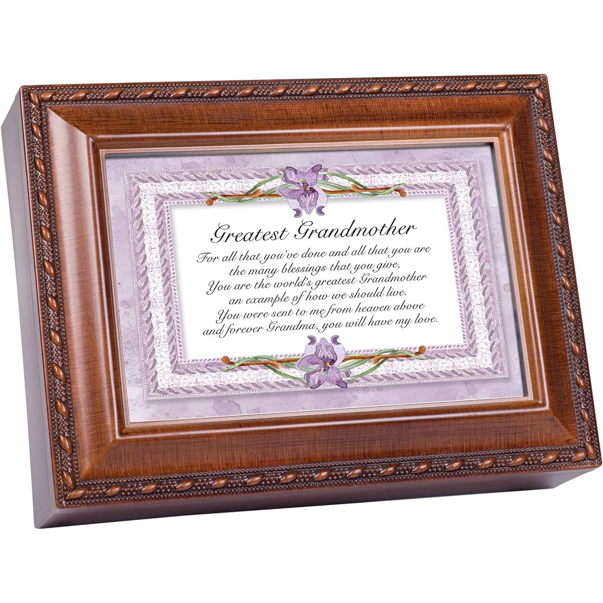 Greatest Grandmother Woodgrain Music Box Plays Wind Beneath Wings