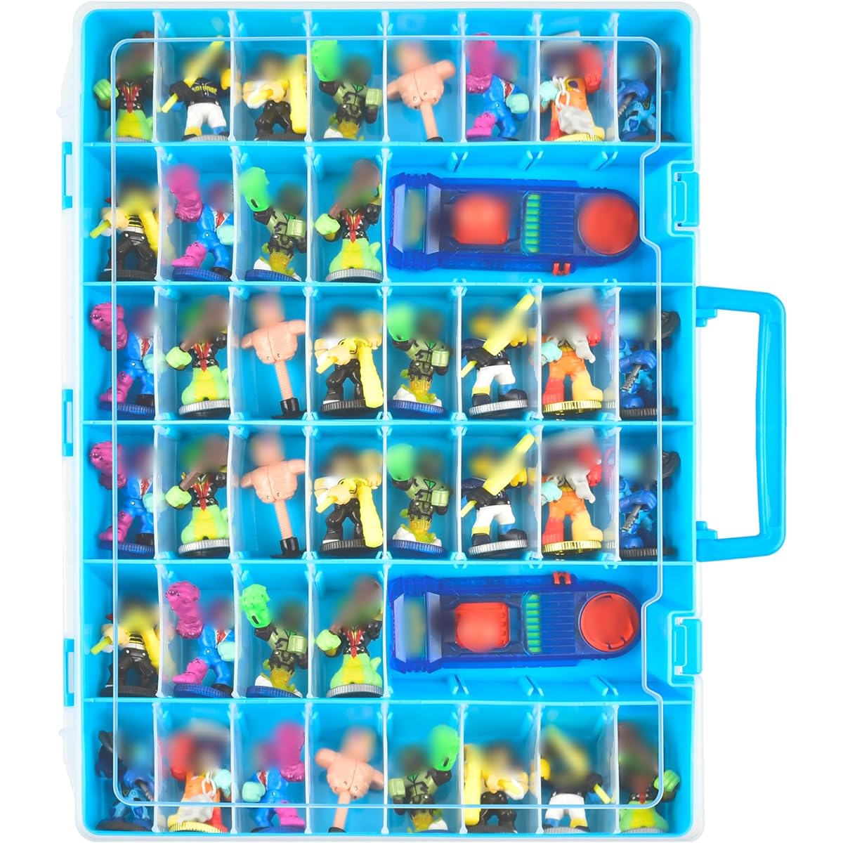 Akedo Ultimate Arcade Warriors Starter Pack Toy Storage Battle Arena Controller & Warrior Collector Mini Battle Action Figure Holder for Akedo Playsets Blue (Case Only)