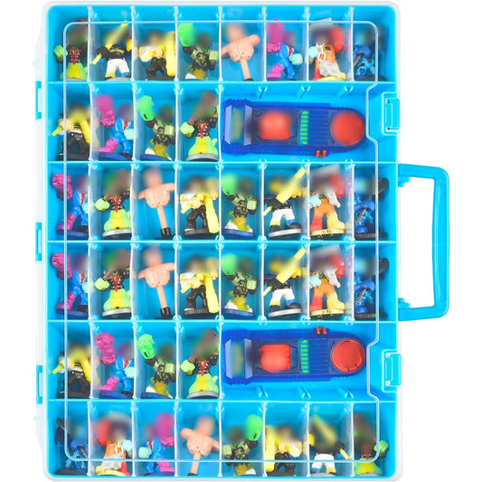 Akedo Ultimate Arcade Warriors Starter Pack Toy Storage Battle Arena Controller & Warrior Collector Mini Battle Action Figure Holder for Akedo Playsets Blue (Case Only)