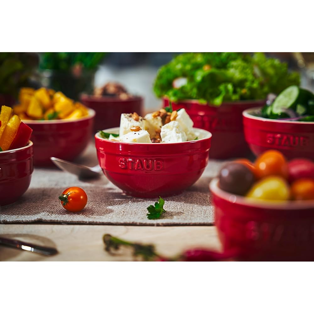 Staub "Bowl 12cm 4P Set Cherry" Ceramic Set Bowl Microwave Safe [Authorized Japanese Product] 40511-541
