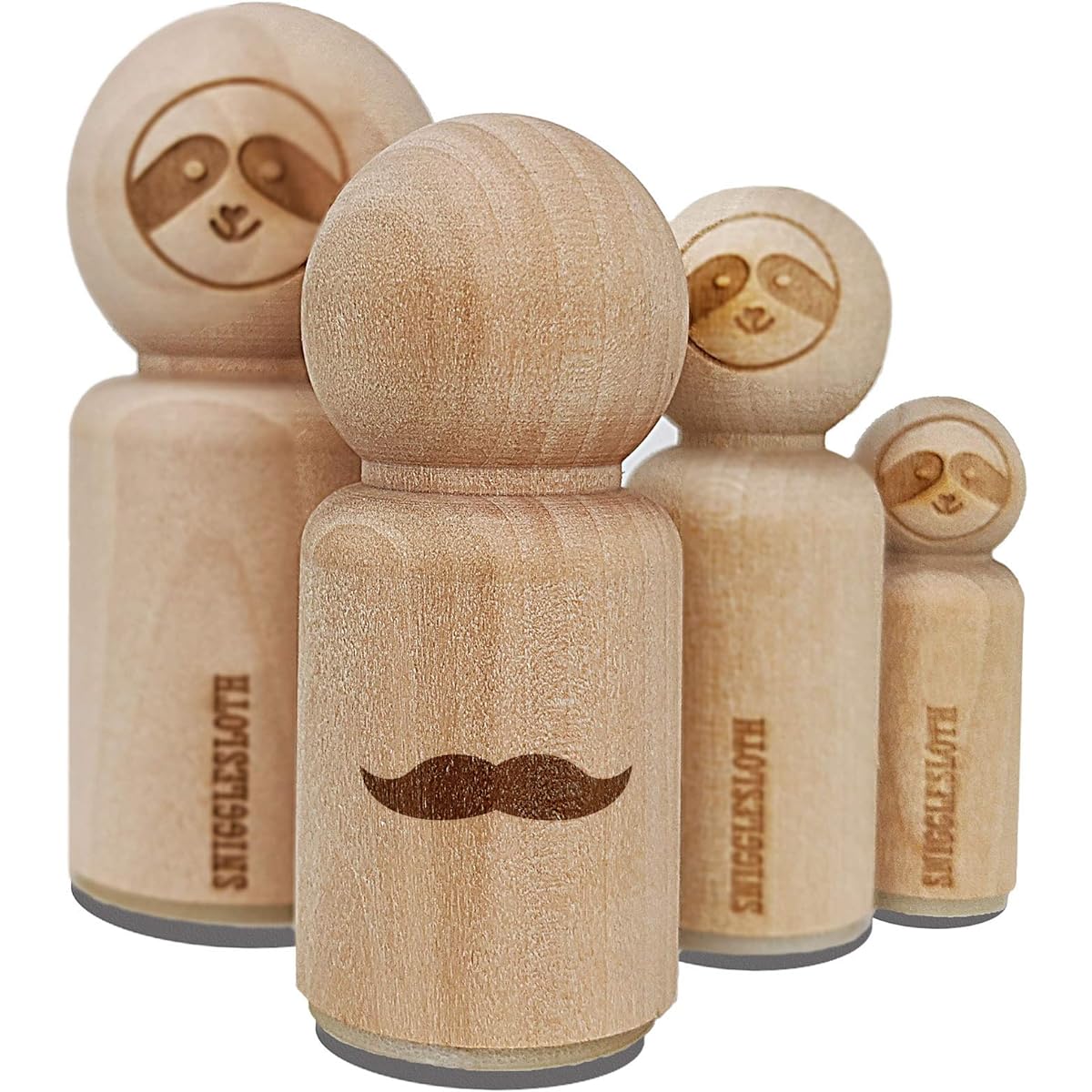 Mustache Solid Rubber Stamps for Stamping Craft Planners - 1/2" Mini
