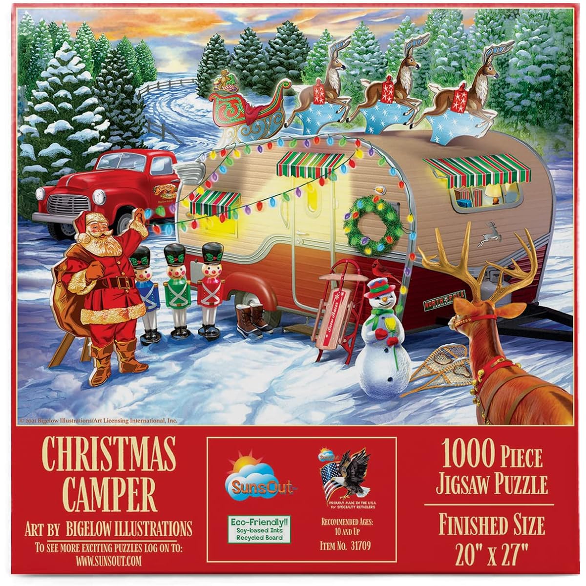 SUNSOUT INC Christmas Camper 1000 Piece Jigsaw Puzzle