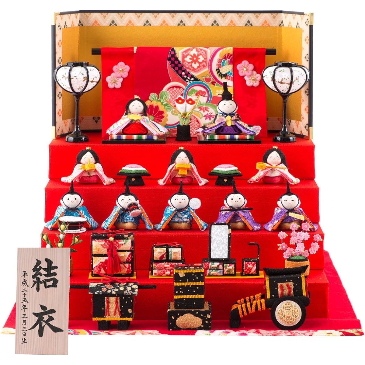 (Smile Market) Hina Dolls, Hina Dolls, Compact, Chirimen, Small, Fun Hinamatsuri