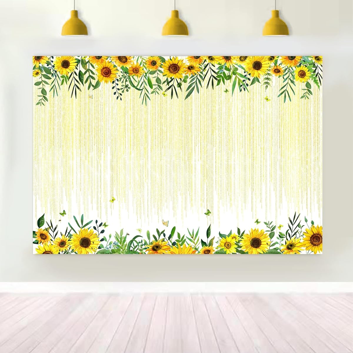 Cheerland 7x5ft Sunflower Backdrop Sunflower Birthday Party Fall Theme Hanging Decor Wedding Graduation Backdrop Sun Flower Baby Shower Banner Photo Bridal Shower Photo Props Room Wall Art