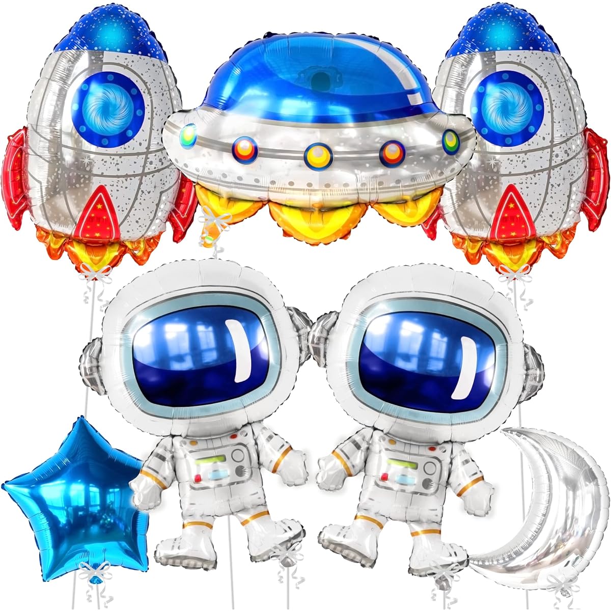 KatchOn Large Astronaut Space Balloons Set - 37 Inch 7 Pack | Space Themed Party Supplies | Space Themed Balloons | Space Themed Balloons | Astronaut Balloons for Space Birthday Decorations