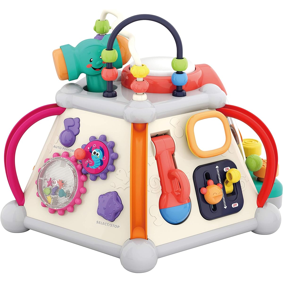 PowerTRC Musical Activity Cube Play Center Lights Sounds 15 Functions