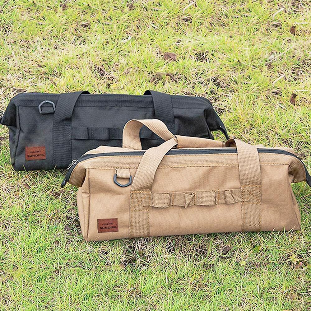 THOC SUNDICK Peg Case Carabiner Set Peg Carry Peg Storage Peg Bag Camping Solo Camping Outdoor Multifunctional Large Capacity (Sand Beige)