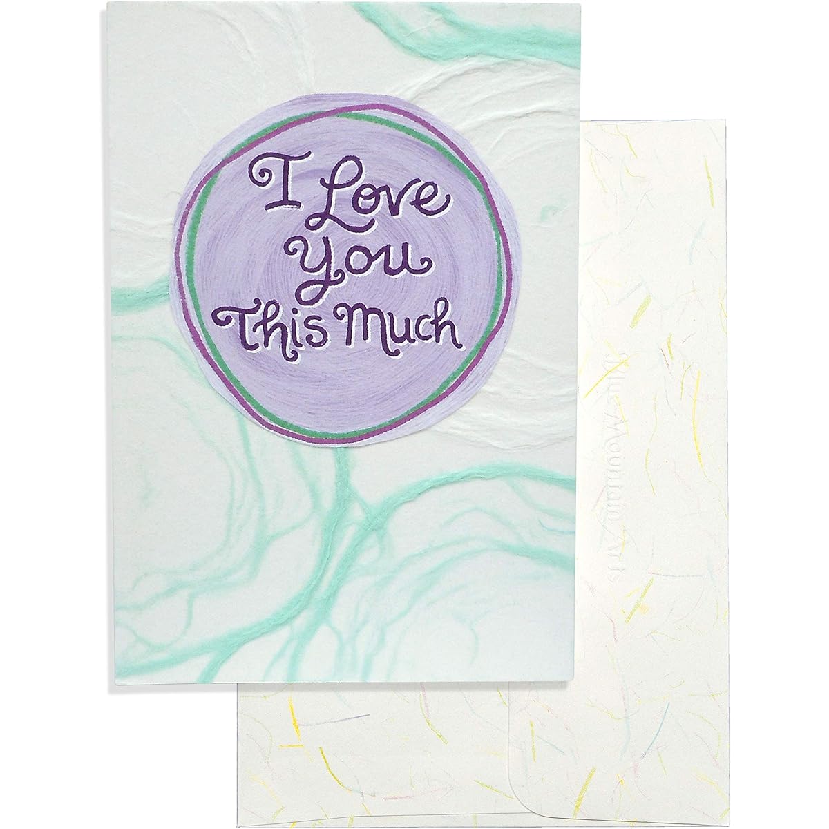 Blue Mountain Arts Greeting Card "I Love You This Much" Handmade Paper Cards Perfect for Saying "Happy Anniversary" to Him or Her HM012