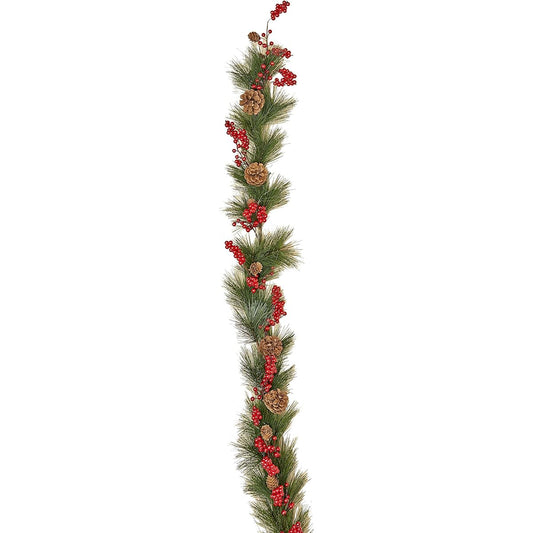 Worth Imports 5' Berry & Pine Cone Christmas Garland