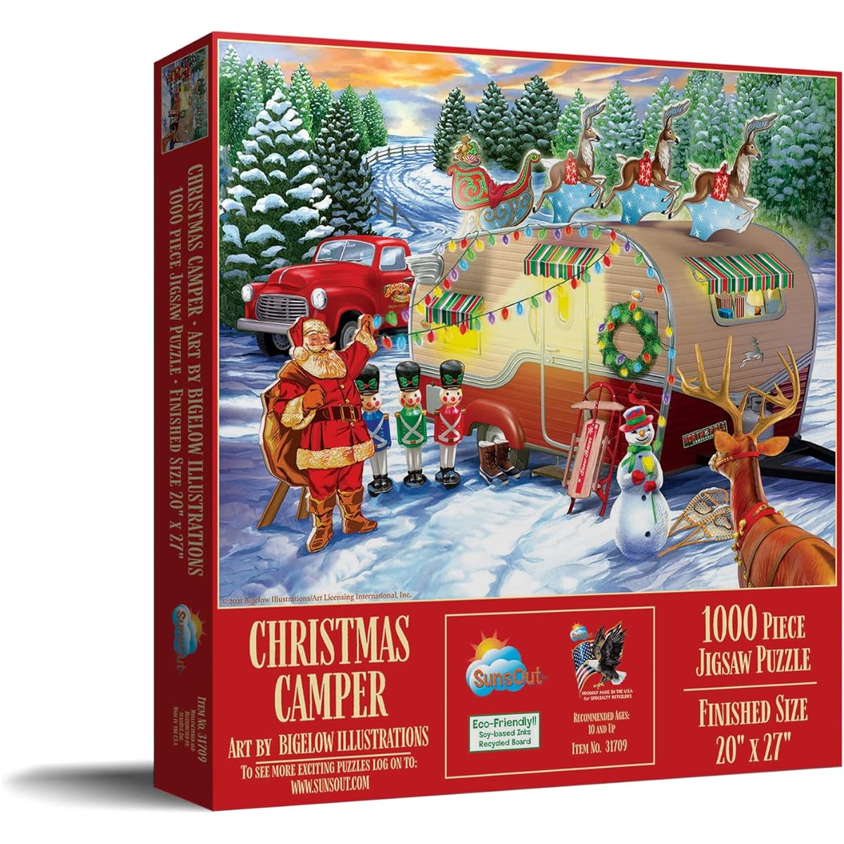 SUNSOUT INC Christmas Camper 1000 Piece Jigsaw Puzzle