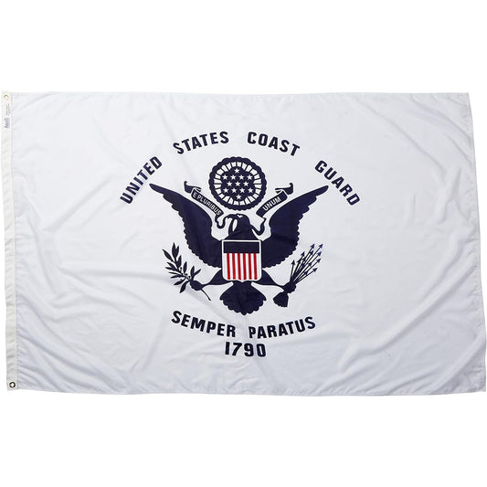 Annin Flagmakers 439127 4 ft. x 6 ft. Nylon-Glo Flag - U.S. Coast Guard