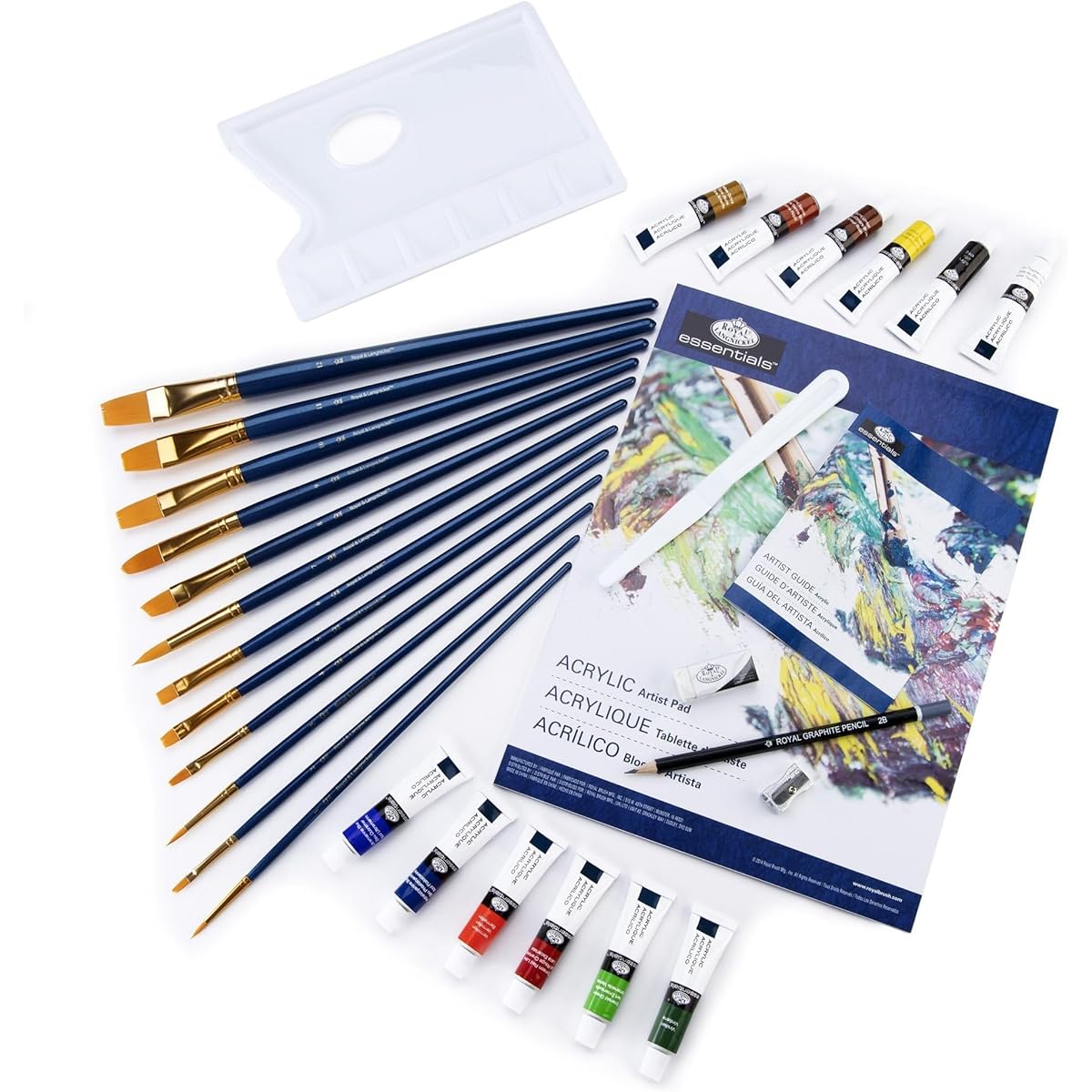 Royal Brush ART2904 Essentials(TM) Acrylic Art Set in Metal Case 32/Pkg Multi