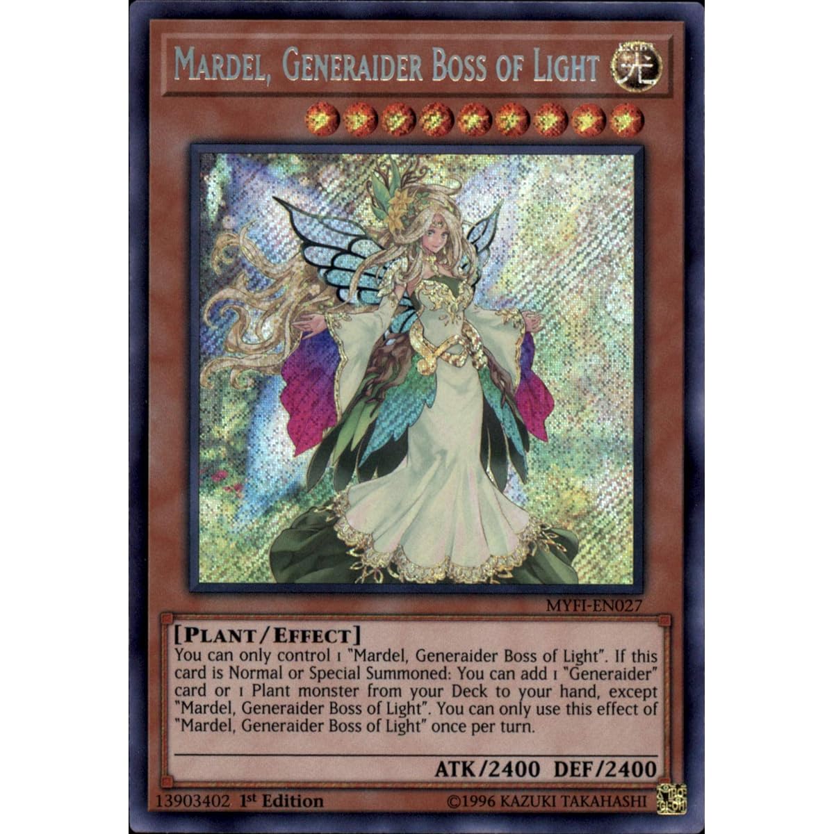 Mardel Generader Boss of Light MYFI-EN027 Secret Rare 1st Edition