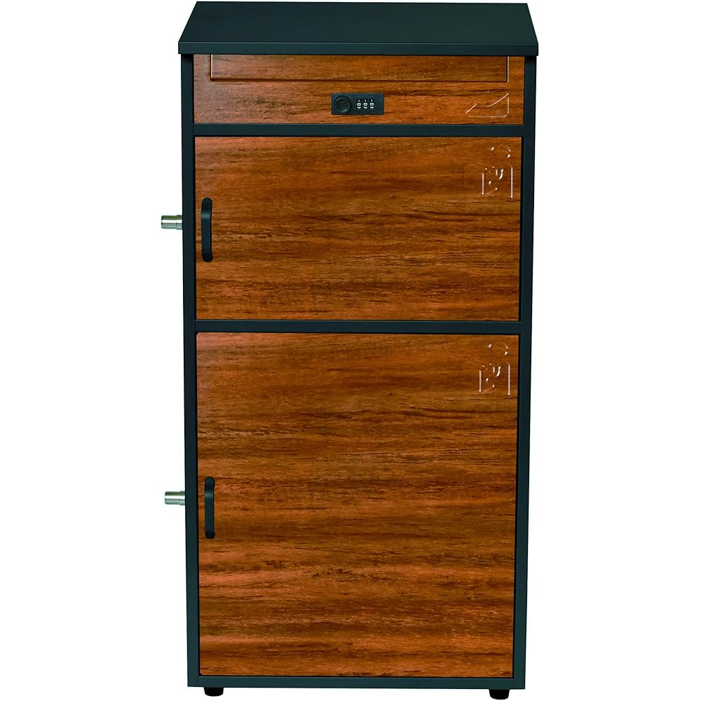 K.G.Y. Industries Delivery Box, Mailbox, Delivery Box, Rishim, Middle, Dark Wood Grain, W410xD325xH810mm THB-382DW