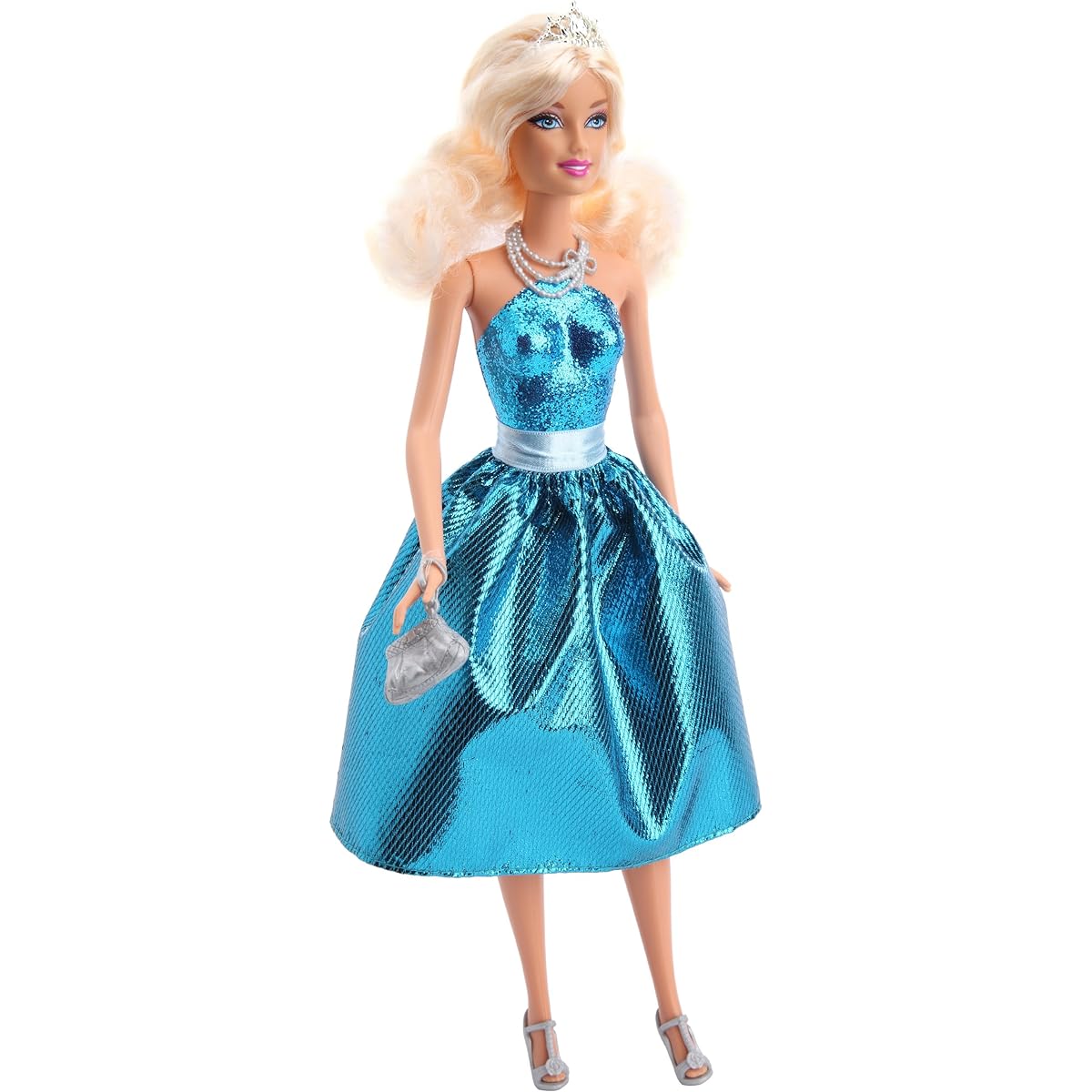 Mattel Barbie 2012 Princess in Blue Dazzling Dress Shes Beautifull Inside and Out