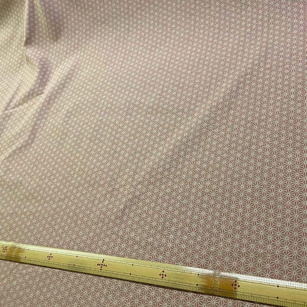Funin Club Japanese Style Sheeting Hemp Leaf Print 108cm Width (Pink, 10m)