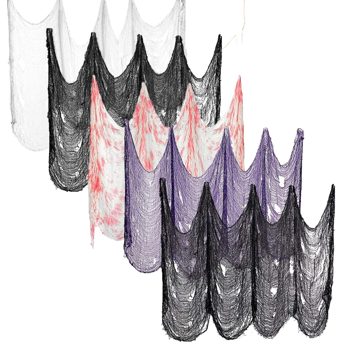 Halloween decorations black spooky fabric