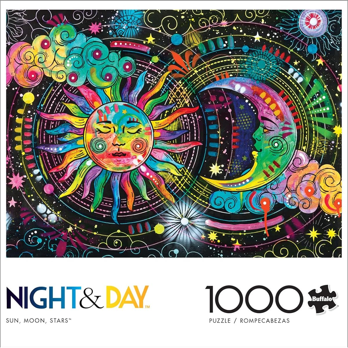 Buffalo Games - Stars of the Sun and Moon - 1000 Piece Jigsaw Puzzle for Adults Challenging Puzzle Perfect for Game Night - 1000 Pieces Finished Size 26.75 x 19.75