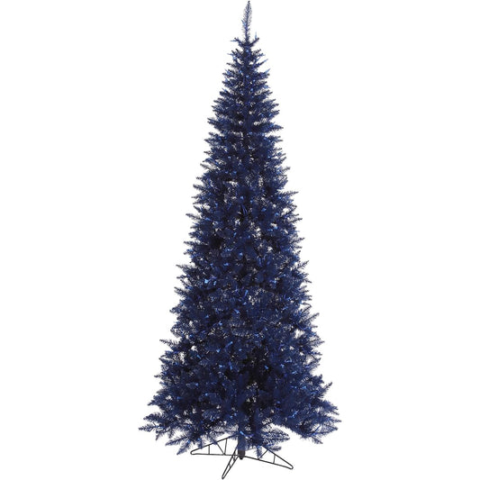 Vickerman 5.5ft Navy Blue Fir Slim Artificial Christmas Tree - No Lights - Seasonal Indoor Decor