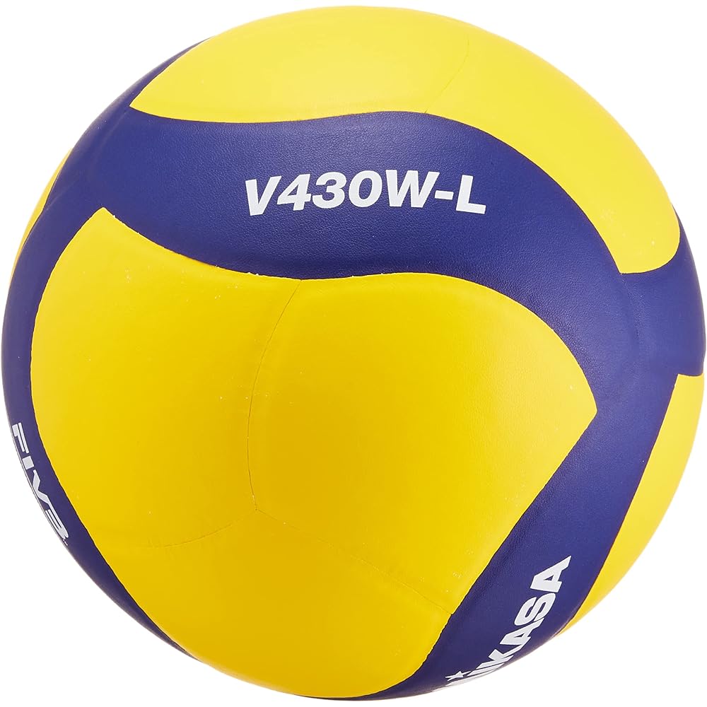 MIKASA Volleyball Practice Ball, Lightweight No. 4, For Elementary School Students, Yellow/Blue V430W-L, Recommended Internal Pressure 0.3 (kgf/㎠)