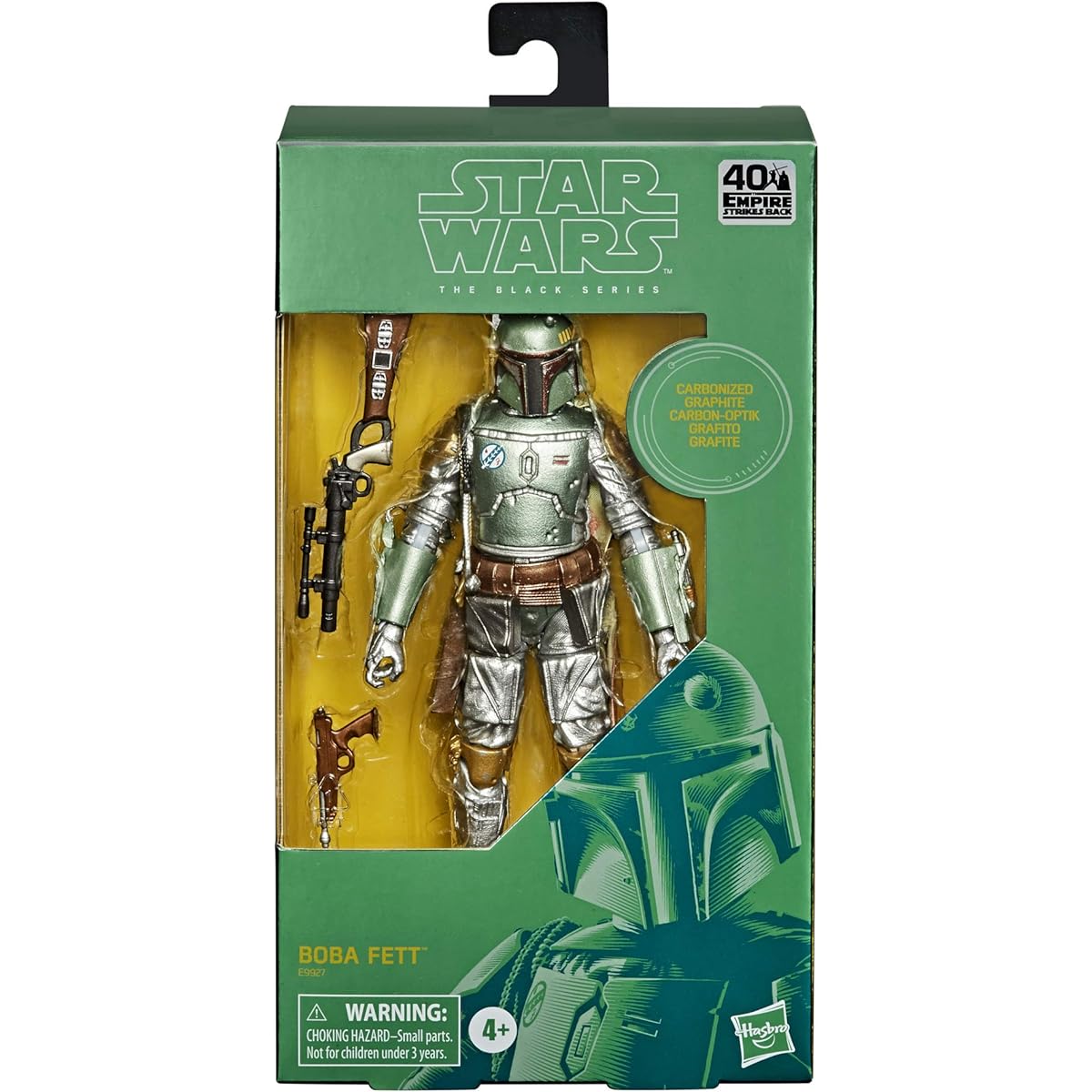 Hasbro Star Wars Black Series CARBONIZED METALLIC Boba Fett 40th Anniversary Figure