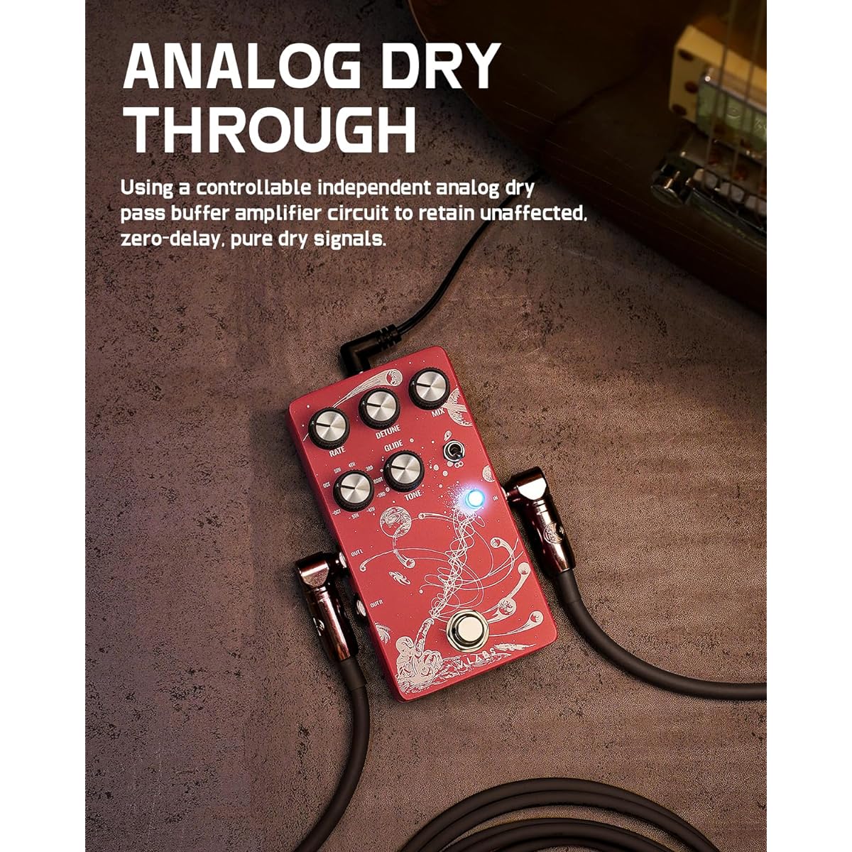 ALABS Octave Guitar Effector Pedal 9 Modes Octave Pitch Shifter Pedal (ORBITAL)