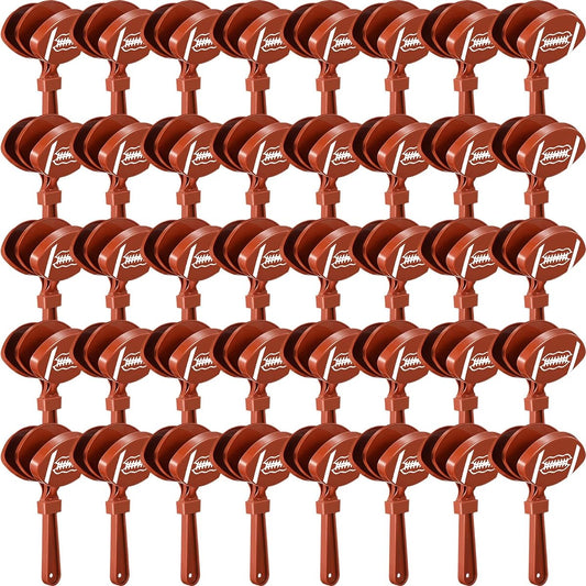 40 Pcs Plastic Football Clapper Bulk Noise Maker Football Match Accessories Cheer Supplies Football Games Events Birthday Fiesta Carnival Party 7.3 x 3.9 inches