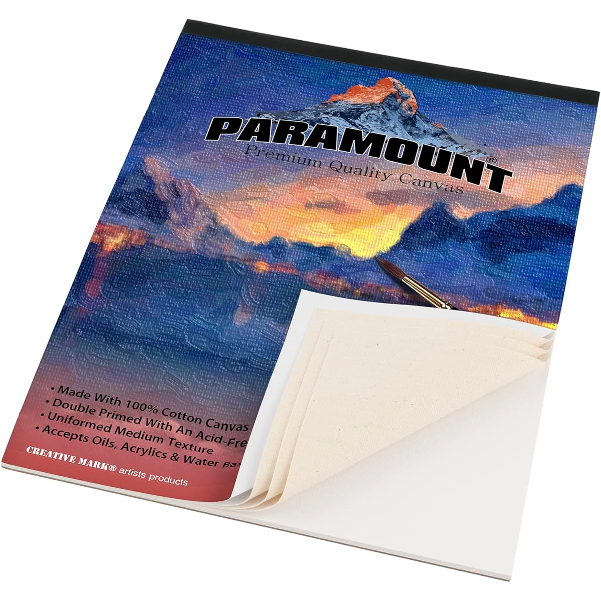 Paramount Artist Double Prime 100% Cotton Canvas Pad Single Pad and Bundle 11" x 14" E5305-1114