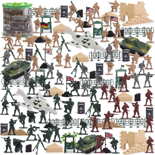 3 Otter 250pcs Army Men Military Set Army Men Action Figures Military Figures Accessories WWII Army Toys for Men Boys