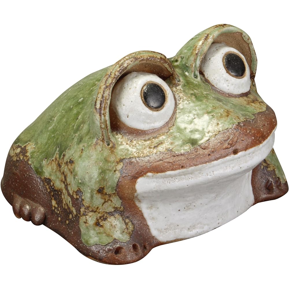 Shigaraki ware figurine straw frog (small) width 19 x depth 21 x height 13 cm 552-05
