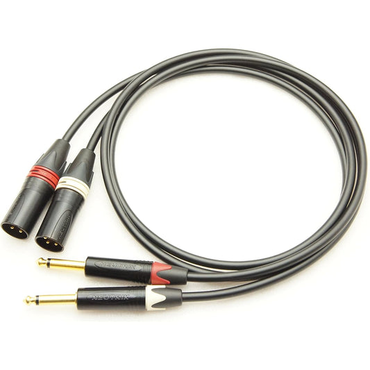 CANARE L-4E6S XLR (male) to TS (monaural phone) 2 pair conversion cable (15m)