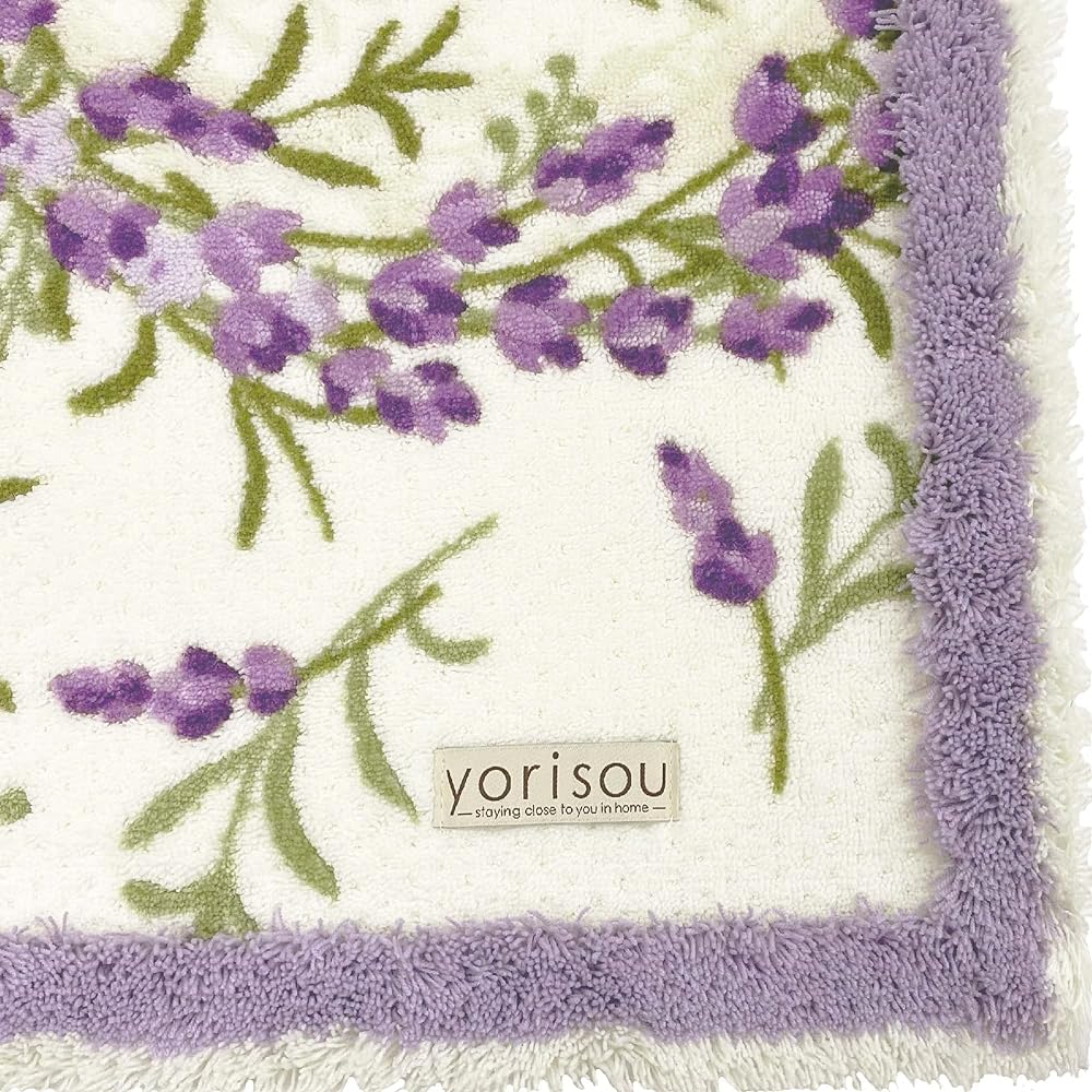 Senko S.D.S Lavender Ear Long Toilet Mat Approx. 95 x 65 cm Purple Floral Pattern Antibacterial Odor Resistant Made in Japan 32688