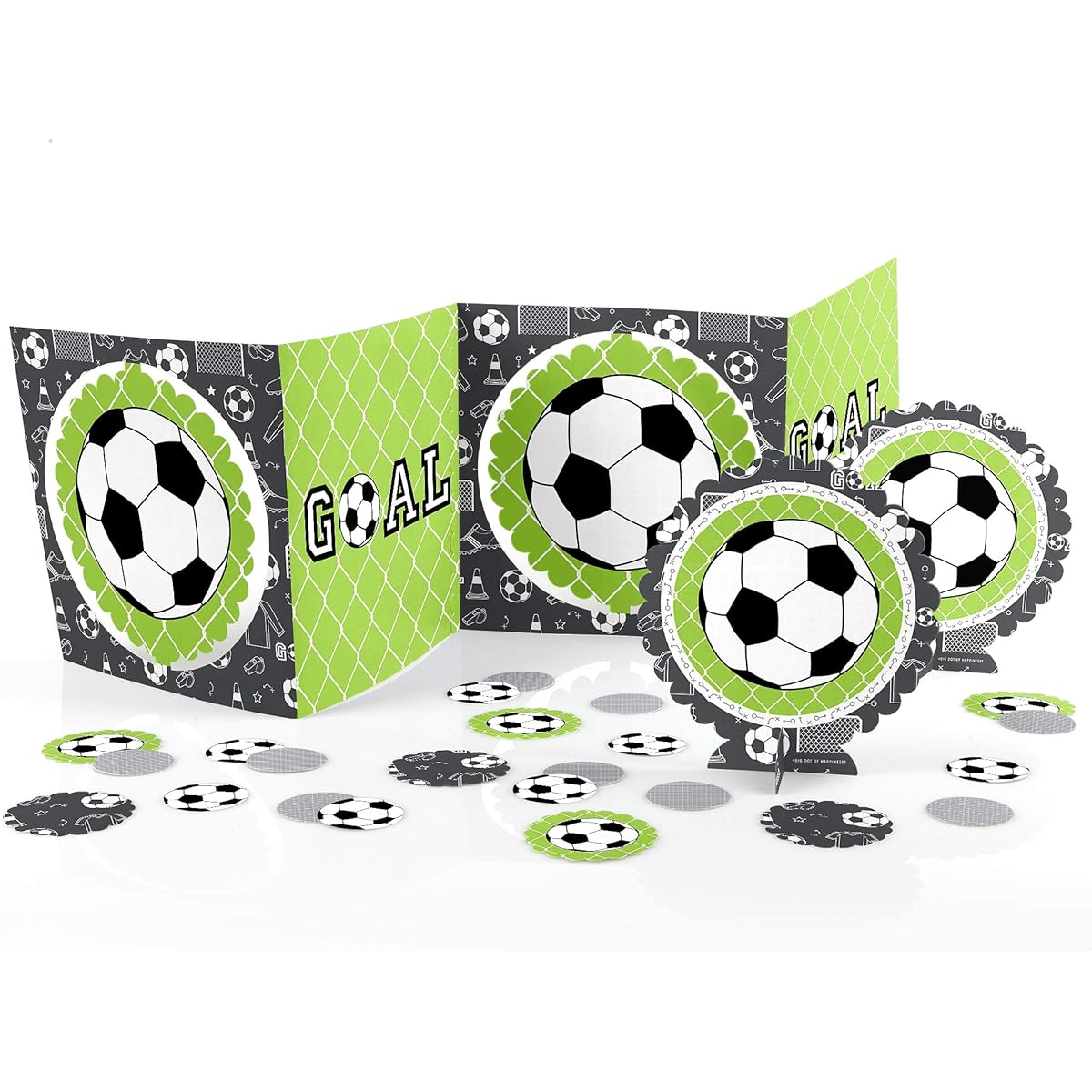 GOAAAL - Soccer - Birthday Party or Baby Shower Centrepiece & Table Decoration Kit