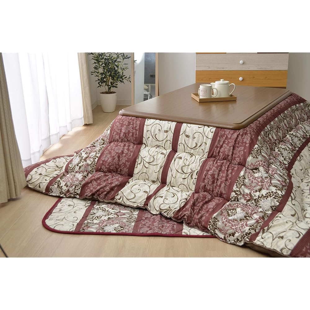 Ikehiko Kotatsu Futon Large Rectangular Viola Approx. 205 x 315 cm Red Classic Made in Japan #5970469