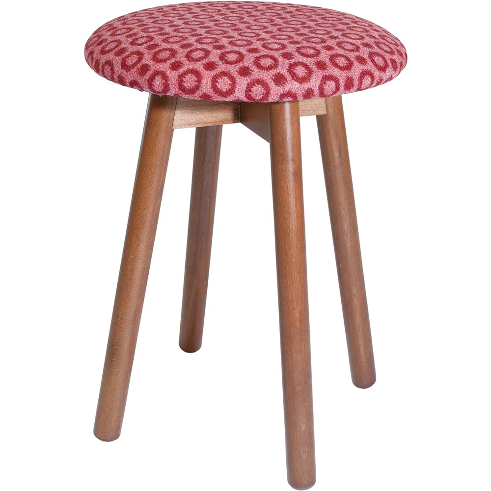 Piccolo Stool Made in Italy Solid Wood Height 42cm Natural/Halo Green