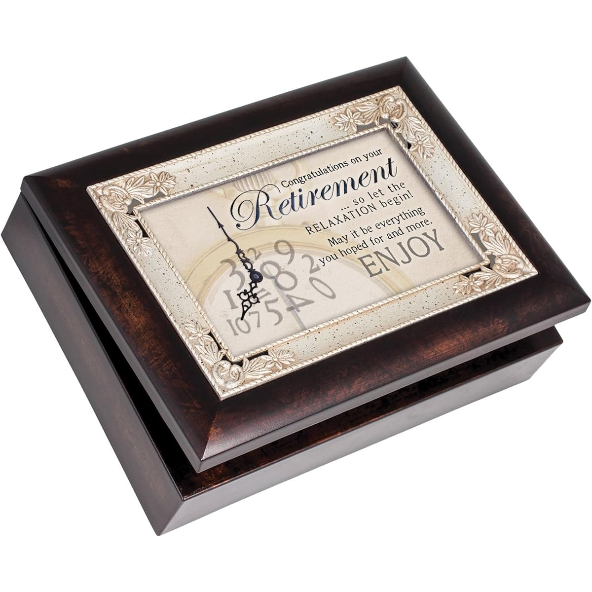 Retirement Relaxation Enjoy Burlwood Italian Style Music Box Plays What a Wonderful World