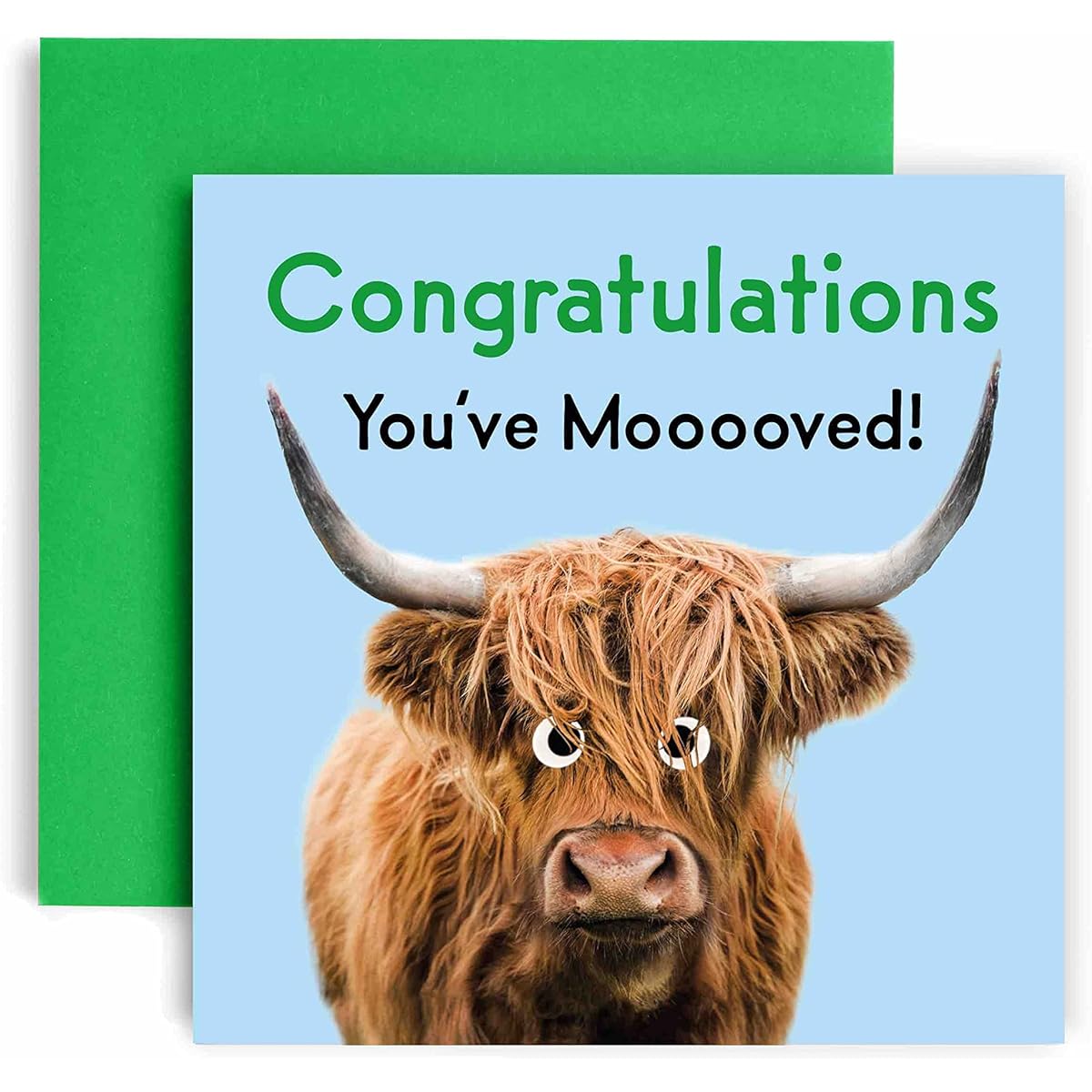 Huxters New Home Congratulations Card New Home - To Uni - New Home Couple - Cow - You've Moved Test 14.8cm