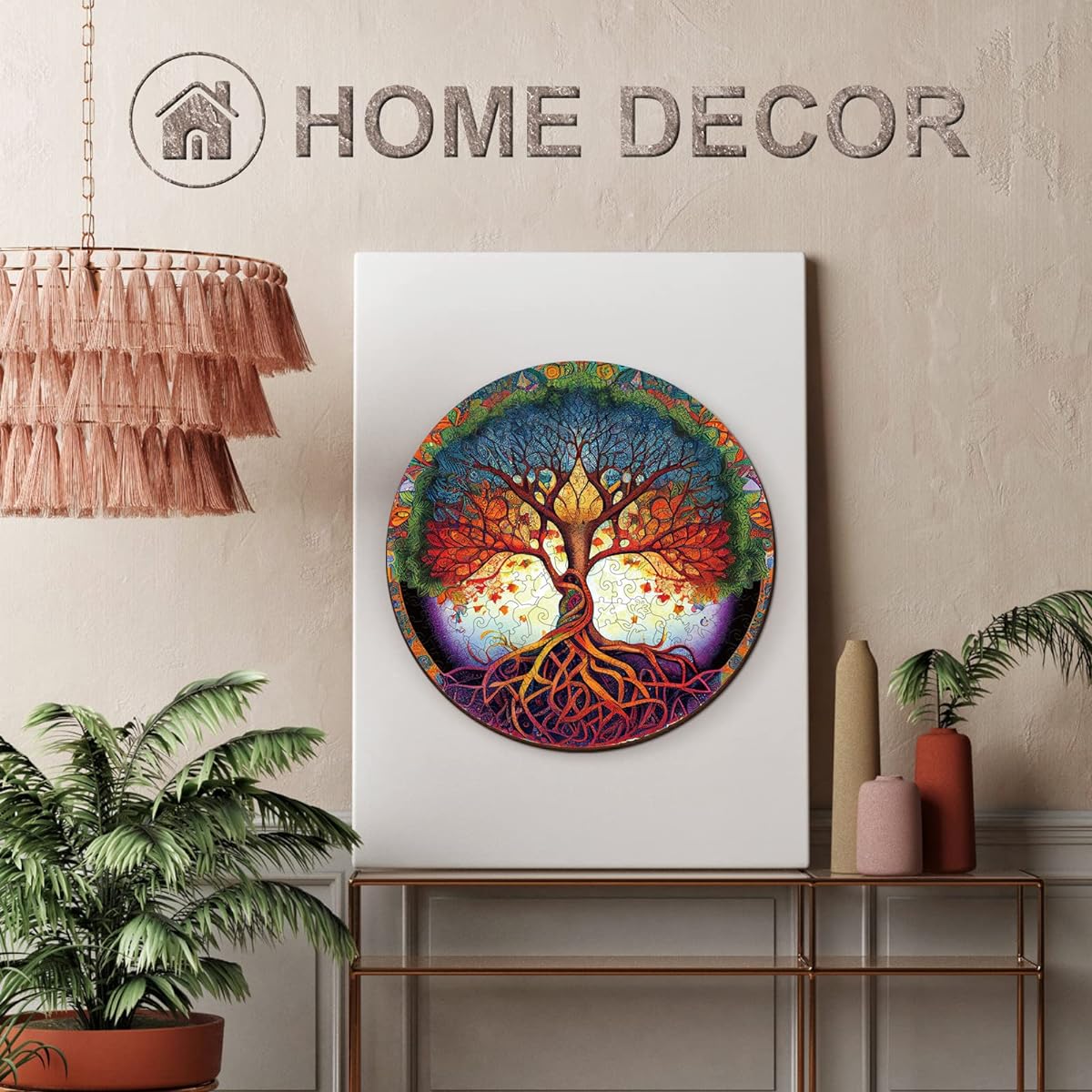 KAAYEE Wooden Jigsaw Puzzle, Wooden Puzzle for Adults, Unique Shape, Advanced Wood, Wooden Jigsaw Puzzle for Adults, Family Puzzle, 13.8*13.8inch, 338 Pieces