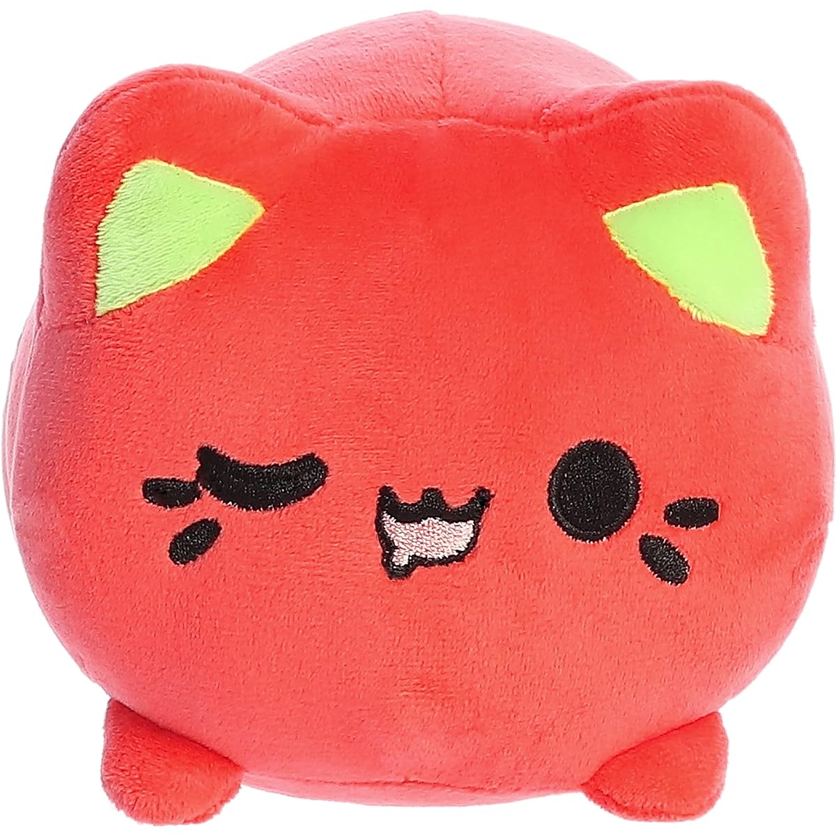 Aurora Enchanting Tasty Peach Guava Meowchi Stuffed Animal - Bright & Colorful Design - Showpiece Plush - Orange 7 Inches