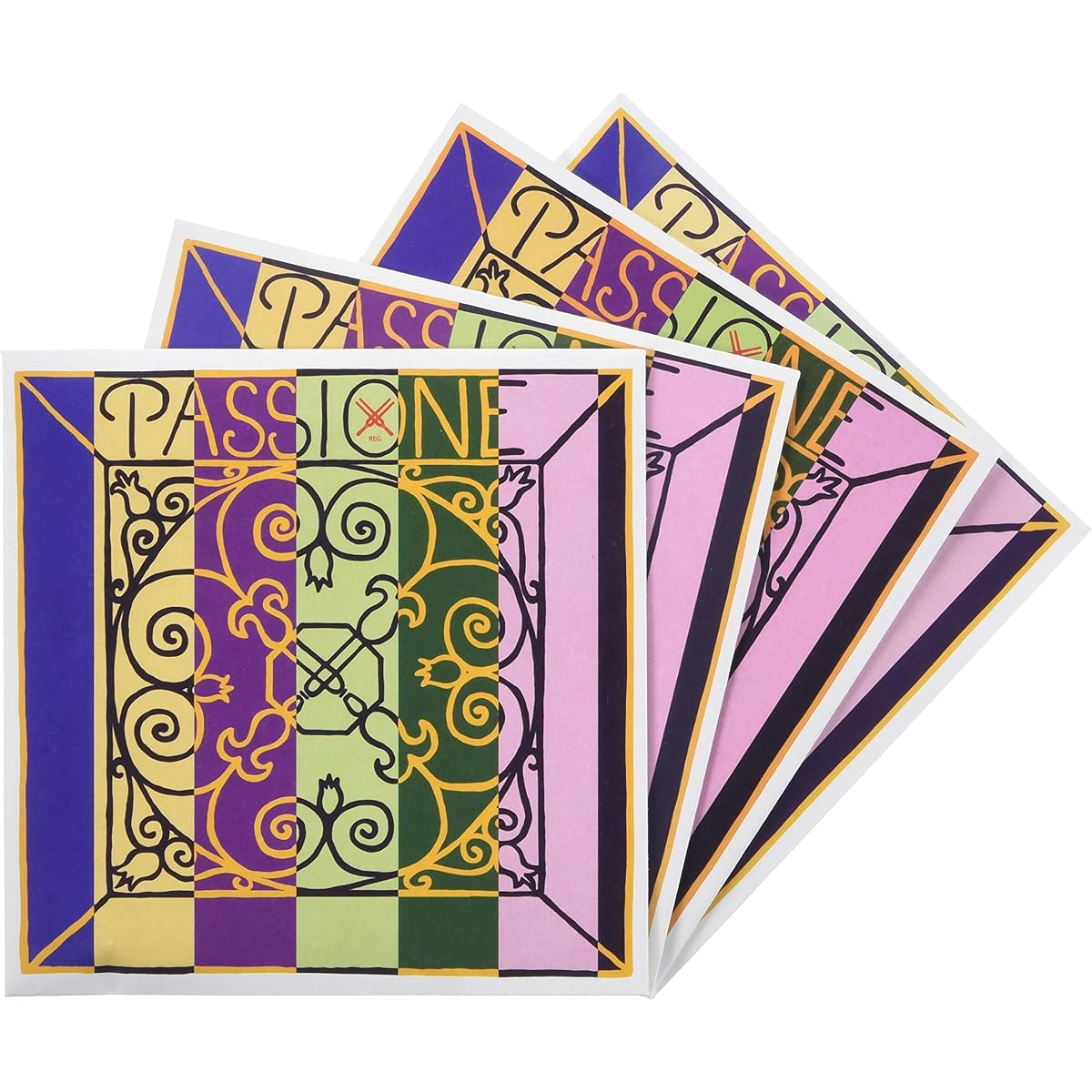 PIRASTRO PASSIONE Violin strings 4/4 set of 4 (E string: loop)
