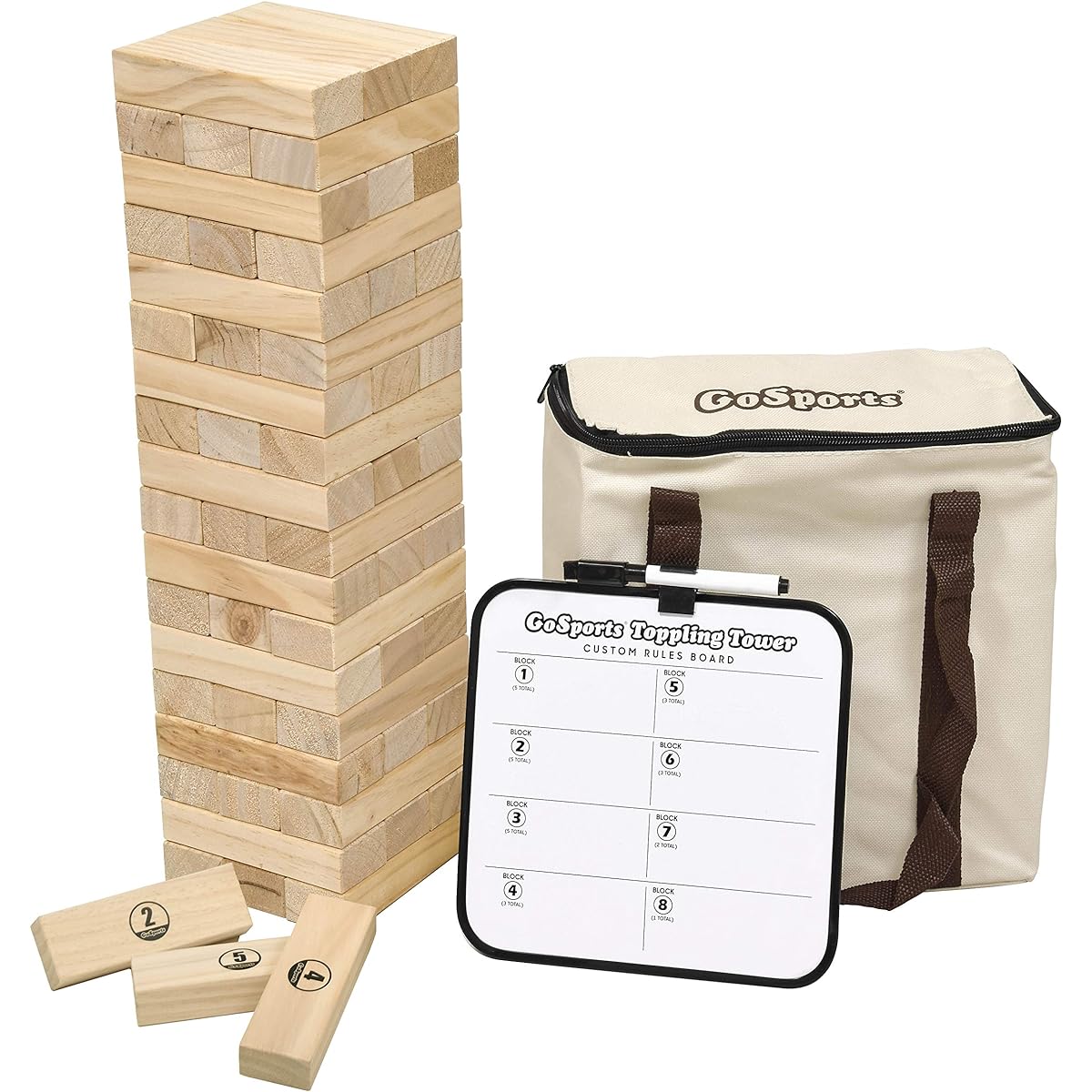 GoSports Large Vanishing Tower with Bonus Rules - Starts 1.5 ft tall and grows to over 3 ft
