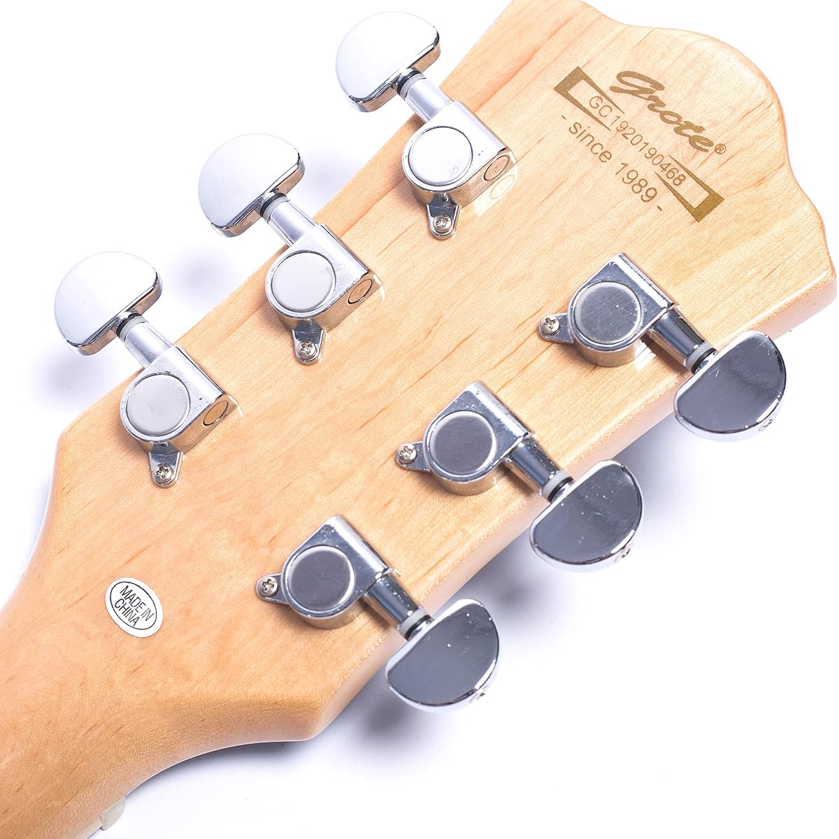 GROTE Jazz Electric Guitar Semi-Hollow Body Chrome Hardware (Natural)
