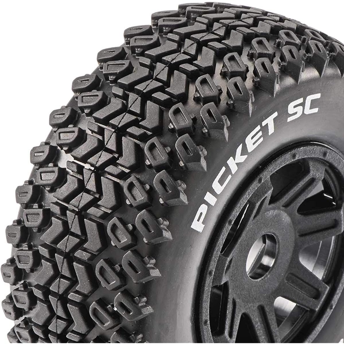 Duratrax Picket SC Mount Soft Tire Black 17mm Hex (2) DTXC5272