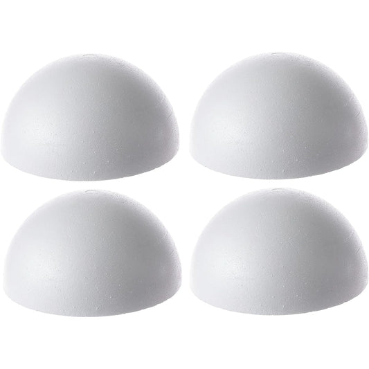 8" Styrofoam Balls Bulk - 4 Styrofoam Half Spheres Half Dessert Foam Balls Large Styrofoam Balls Foam Balls for Crafts 8" Styrofoam Half Balls