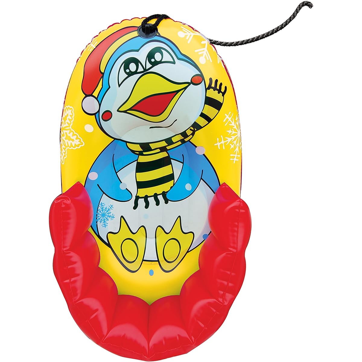 33 inch children's snow penguin character pulling sled