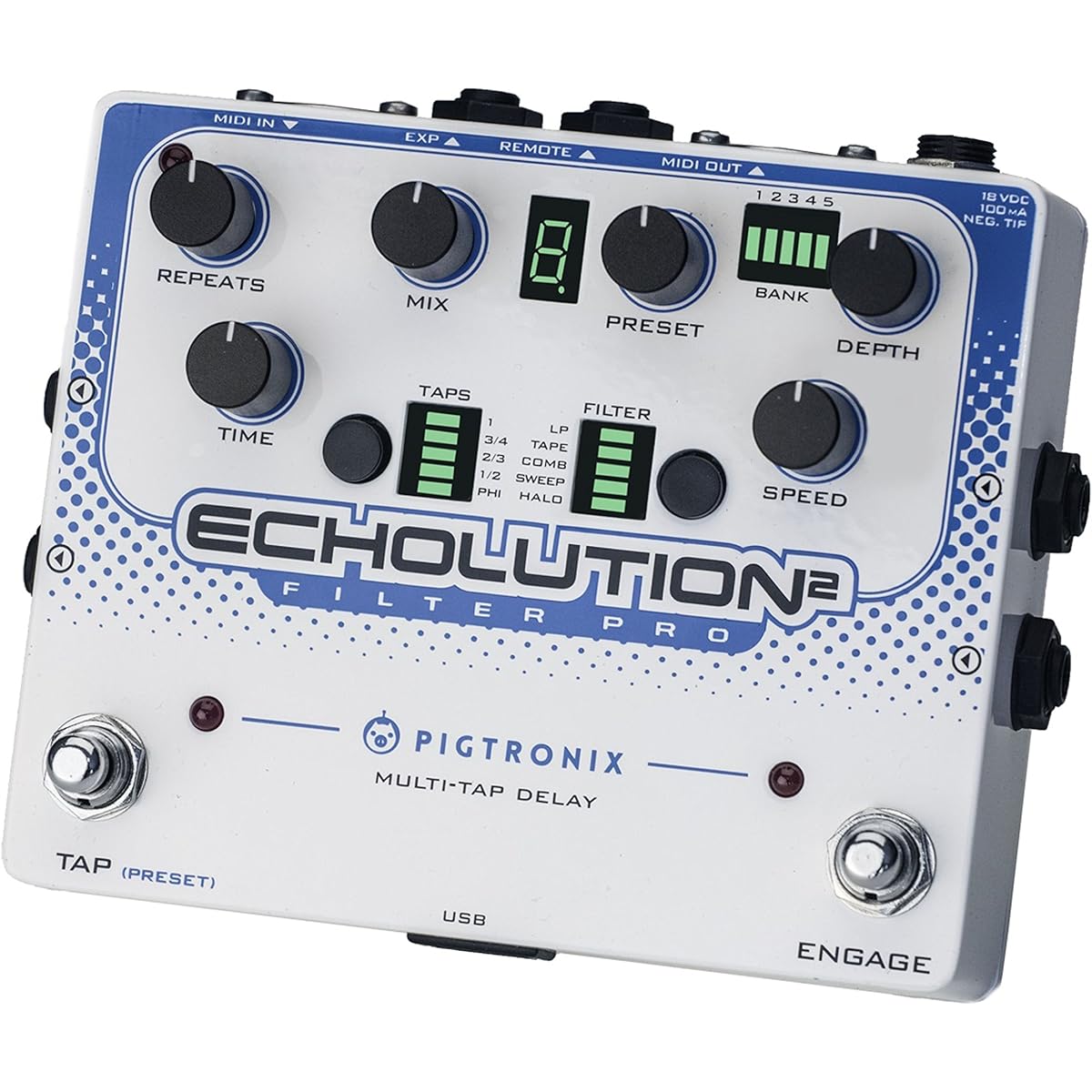 PIGTRONIX Guitar Effector/Delay Echolution 2 Filter Pro Delay [Official Japanese Product]