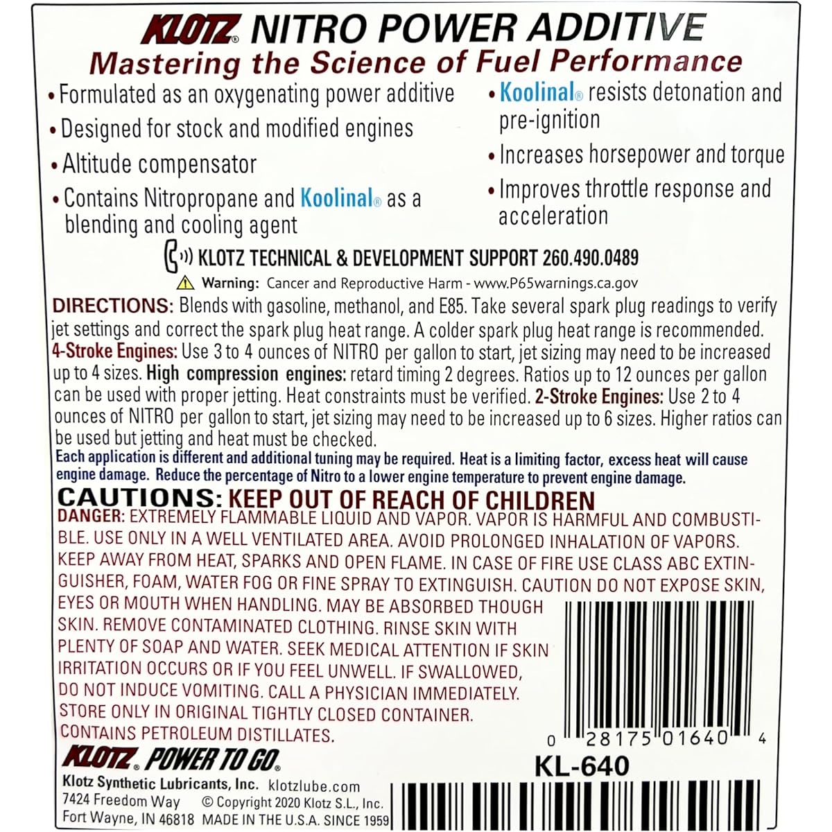 Nitro Power Additive Gallon KL-640